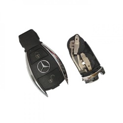 Κέλυφος  smartkey  Mercedes Nickel με 2 Κουμπιά με Συρταρωτο καπάκι μπαταρίας